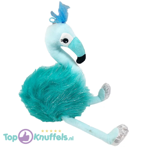 Flamingo Whiteh Bowje (Blue) Plush Toy 50 cm